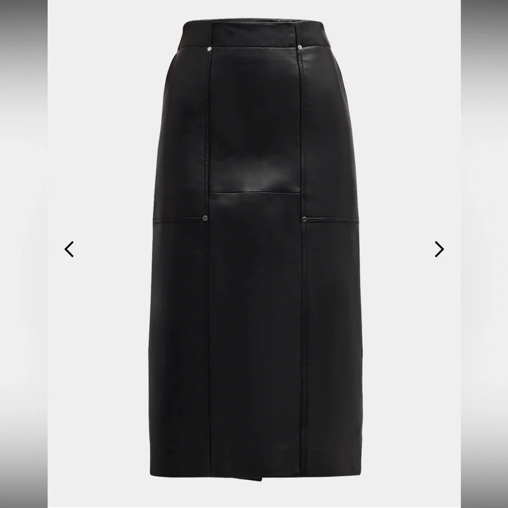 A.L.C Gwen leather midi skirt 17x31 - Picture 2 of 16